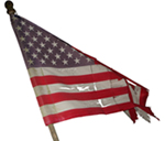 torn American flag