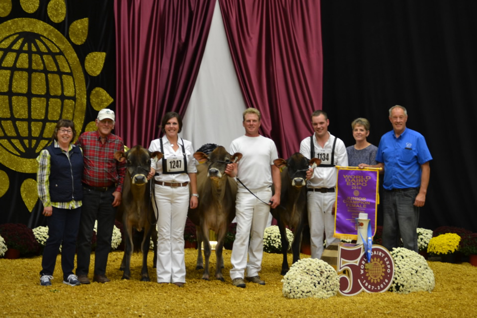Jason Luttropp‘s first-place Junior Best Three at the International Jersey Show in Madison, Wisconsin.