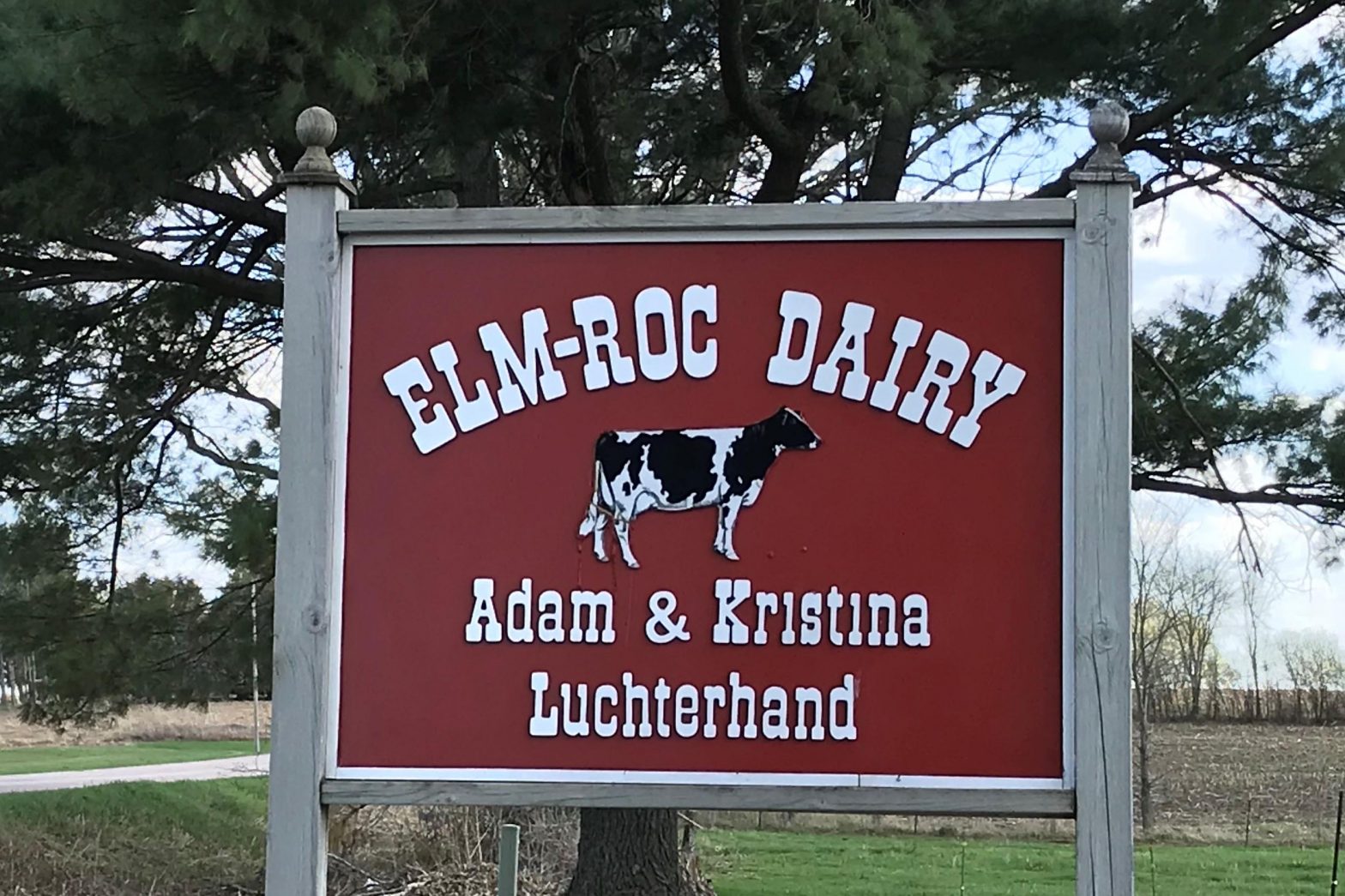 Adam, Kristina, and Tanna Luchterhand milk 50 registered Holsteins and Milking Shorthorns at Elm-Roc Dairy near Loyal, Wisconsin.